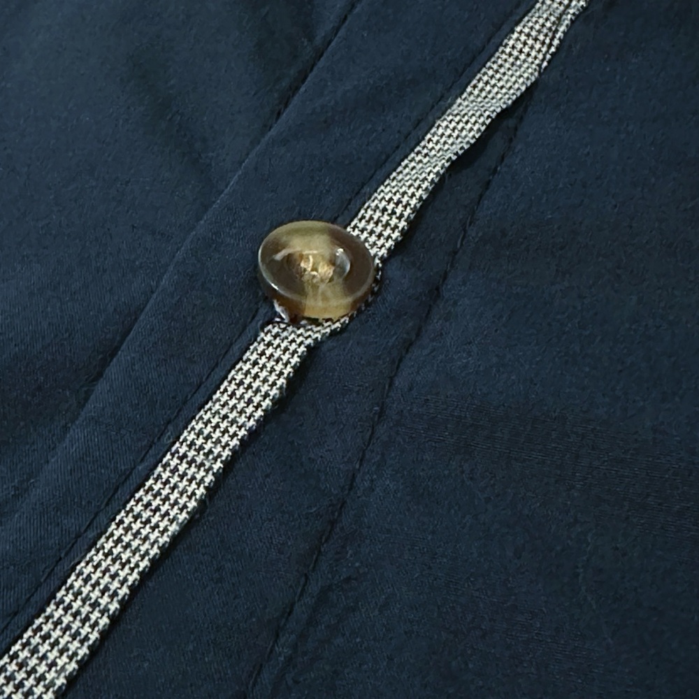 Navy Houndstooth Accent Button-Down - image 2